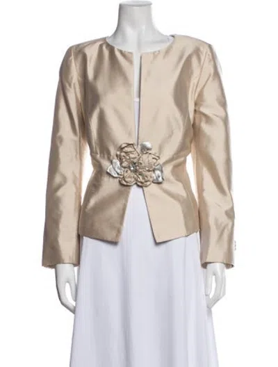 Pre-owned Escada Silk Evening Jacket In Neutrals