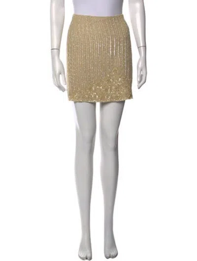 Pre-owned Escada Silk Mini Skirt In Neutrals