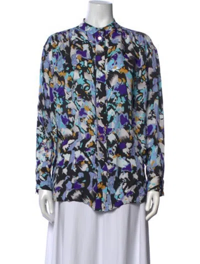 Pre-owned Escada Silk Printed Blouse In Multicolor