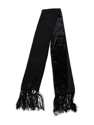 Pre-owned Escada Silk Scarf In Black