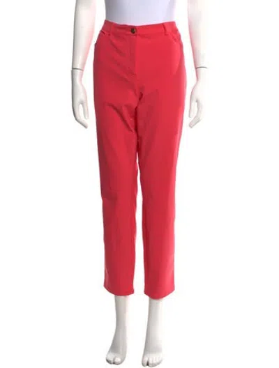 Pre-owned Escada Silk Straight Leg Pants In Pink