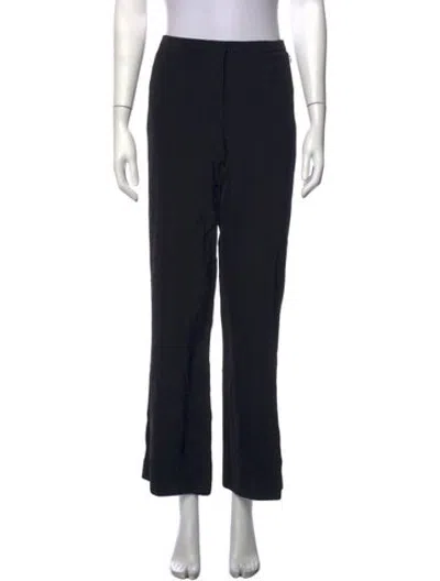 Pre-owned Escada Straight Leg Pants In Black
