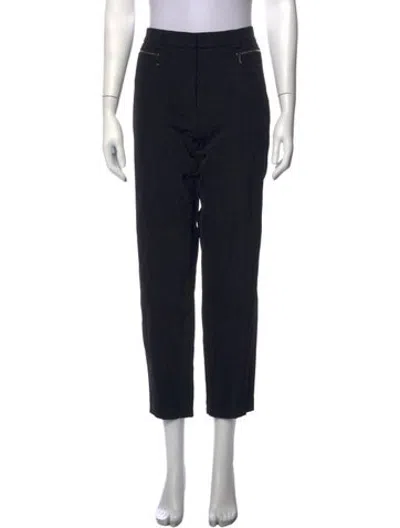 Pre-owned Escada Straight Leg Pants In Black