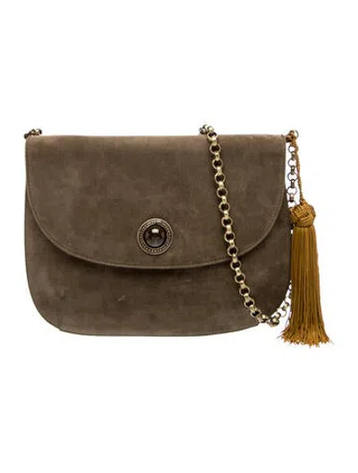 Pre-owned Escada Suede Crossbody Bag In Green