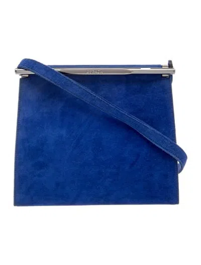 Pre-owned Escada Suede Shoulder Bag In Blue