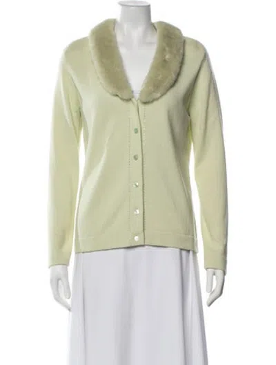 Pre-owned Escada Vintage Mink Sweater In Green