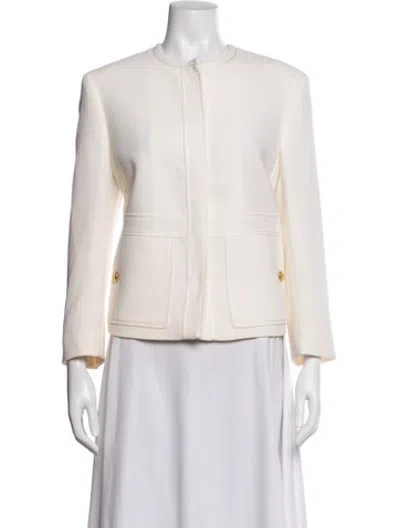 Pre-owned Escada Virgin Wool Jacket W/ Tags In Neutrals