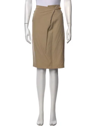 Pre-owned Escada Virgin Wool Knee-length Skirt In Neutrals