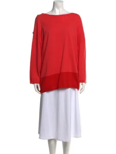 Pre-owned Escada Wool Bateau Neckline Sweater In Orange