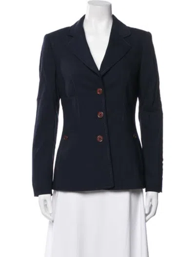 Pre-owned Escada Wool Blazer In Blue