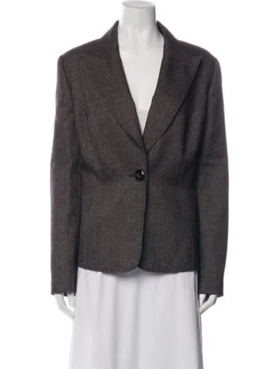Pre-owned Escada Wool Blazer W/ Tags In Grey
