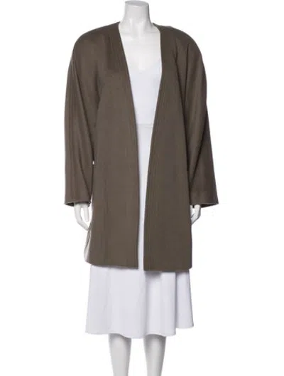 Pre-owned Escada Wool Coat In Green