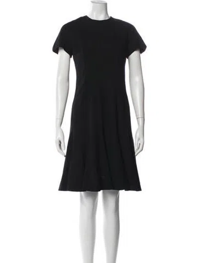 Pre-owned Escada Wool Knee-length Dress In Black