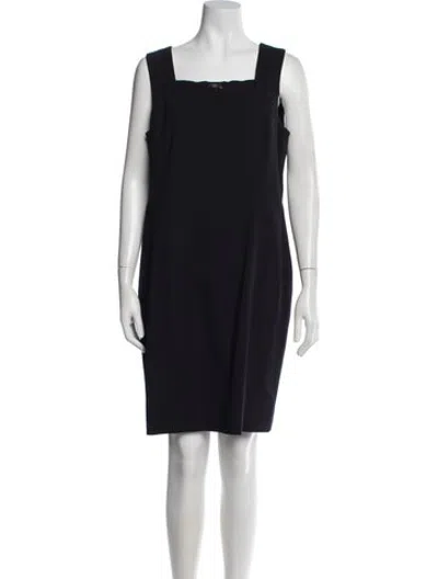 Pre-owned Escada Wool Knee-length Dress In Black