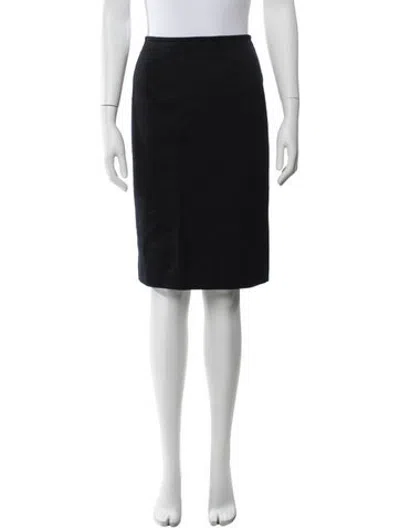 Pre-owned Escada Wool Knee-length Skirt In Black