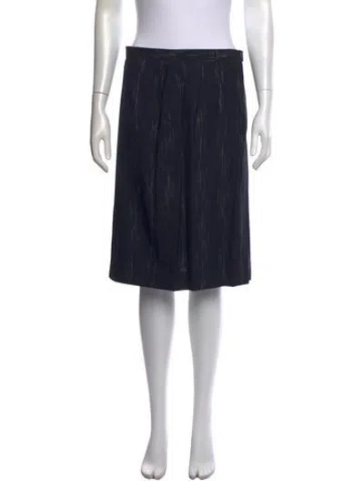 Pre-owned Escada Wool Midi Length Skirt In Black