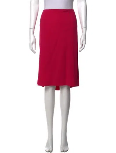 Pre-owned Escada Wool Midi Length Skirt In Pink