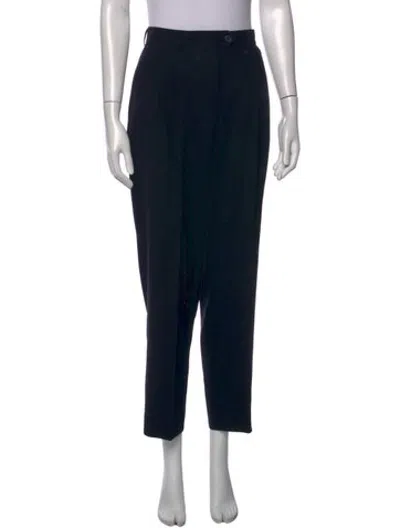 Pre-owned Escada Wool Straight Leg Pants In Black