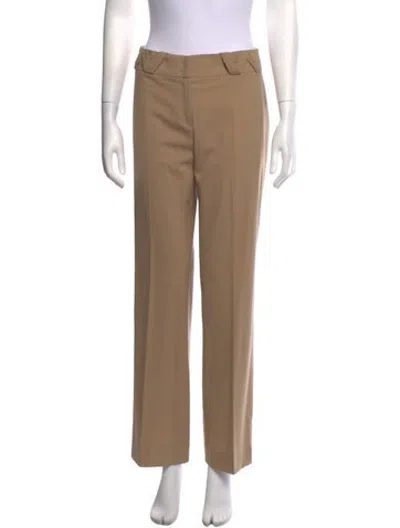Pre-owned Escada Wool Straight Leg Pants In Neutrals