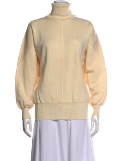 Pre-owned Escada Wool Turtleneck Sweater In Neutrals