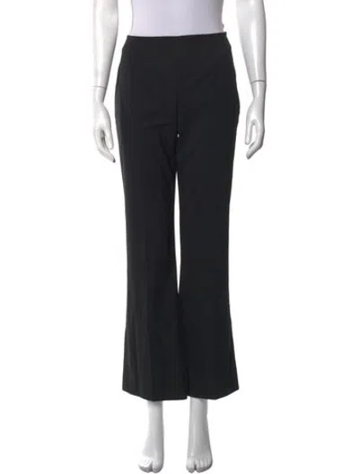 Pre-owned Escada Wool Wide Leg Pants In Black