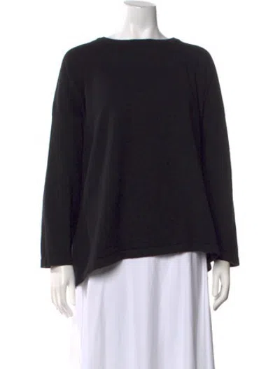 Pre-owned Eskandar Cashmere Crew Neck Sweater In Black