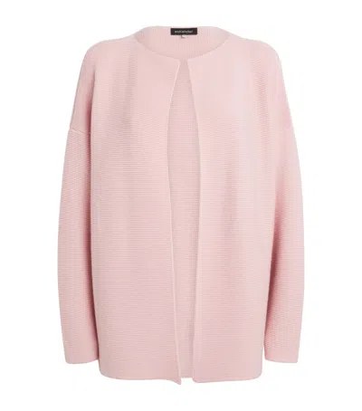 Eskandar Cashmere Open Cardigan In Pink