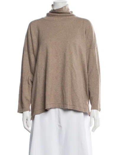 Pre-owned Eskandar Cashmere Turtleneck Sweater In Neutrals