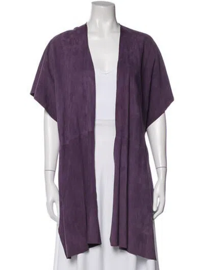 Pre-owned Eskandar Leather Jacket In Purple