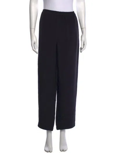 Pre-owned Eskandar Linen Wide Leg Pants In Black