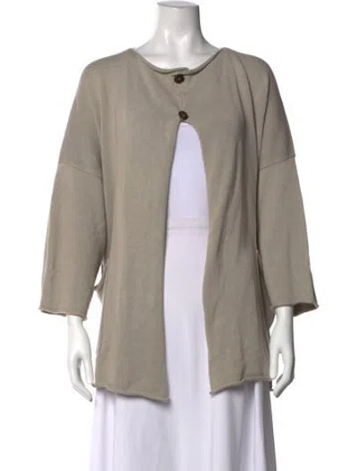Pre-owned Eskandar Open Front Sweater In Neutrals
