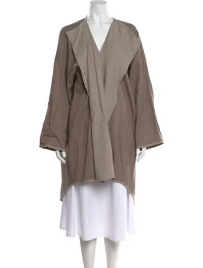 Pre-owned Eskandar Wool Open Front Sweater In Neutrals