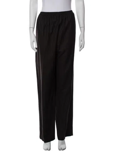 Pre-owned Eskandar Wool Wide Leg Pants In Brown
