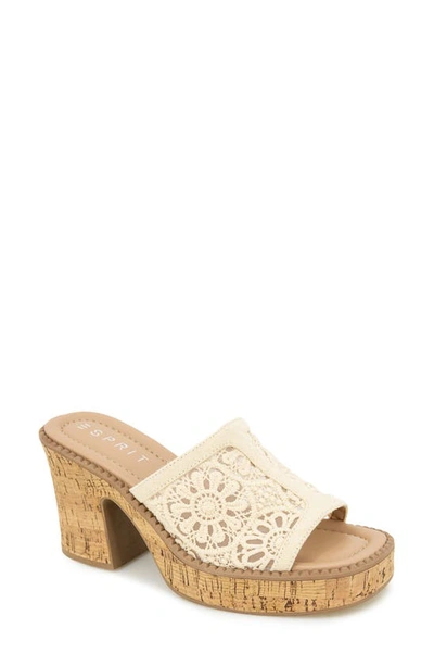 Esprit Pheby Platform Block Heel Sandal In Natural