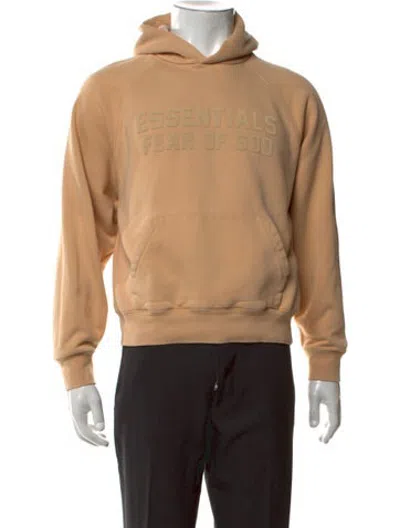Pre-owned Essentials Crew Neck Long Sleeve Hoodie In Brown
