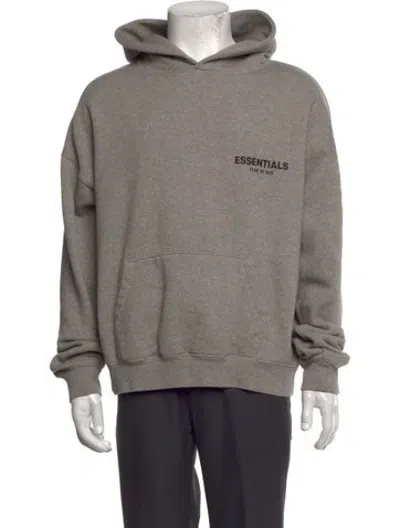 Pre-owned Essentials Crew Neck Long Sleeve Hoodie In Grey