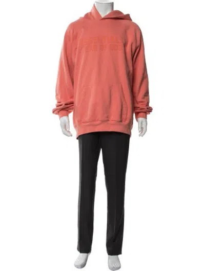Pre-owned Essentials Crew Neck Long Sleeve Hoodie In Pink