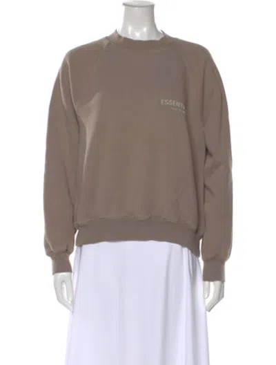 Pre-owned Essentials Crew Neck Long Sleeve Sweatshirt In Neutrals