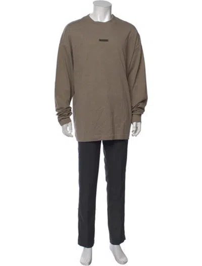 Pre-owned Essentials Crew Neck Long Sleeve T-shirt W/ Tags In Neutrals