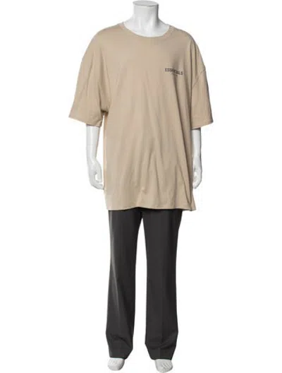 Pre-owned Essentials Crew Neck Short Sleeve T-shirt In Neutrals
