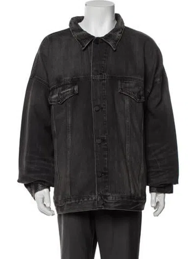 Pre-owned Essentials Denim Jacket In Black