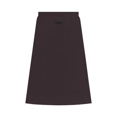 Pre-owned Essentials Fear Of God  Long Skirt 'plum' In Brown