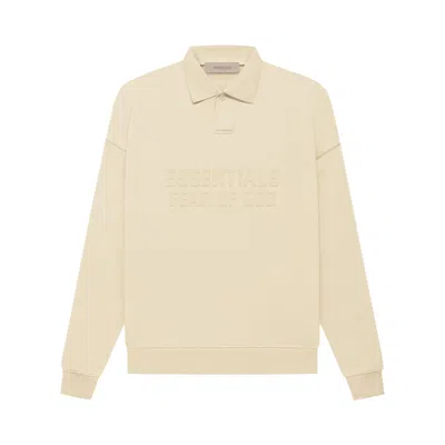 Pre-owned Essentials Fear Of God  Long-sleeve Polo 'egg Shell' In Cream