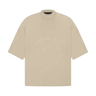 Pre-owned Essentials Fear Of God  Short-sleeve Tee 'dusty Beige' In Tan