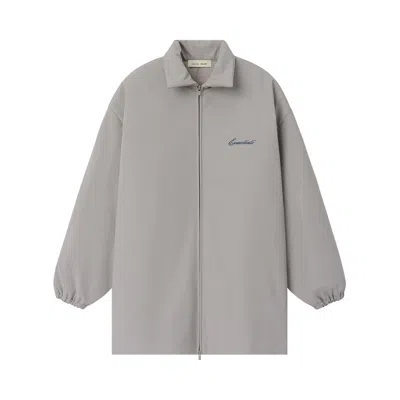 Pre-owned Essentials Fear Of God  Signature Bonded Nylon Filled Barn Jacket 'stone' | Grey | Men's Size Xl