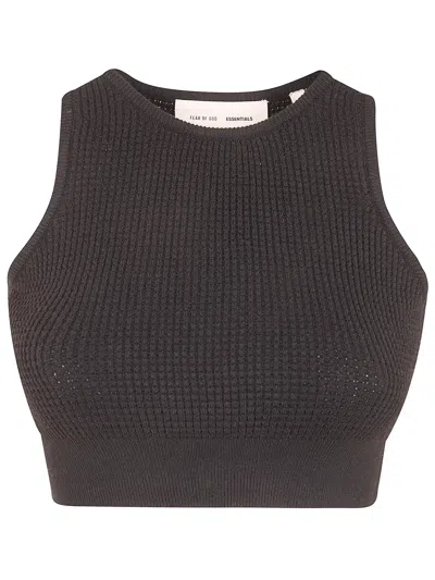 Essentials Fear Of God  "womens Waffle" Sport Tank In Black