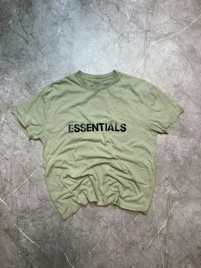 Pre-owned Essentials Fear Of God Tee 3d Boxy Oversized T-shirt In Green