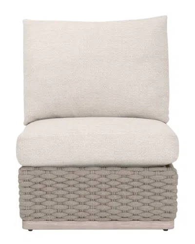 Essentials For Living Caspian Outdoor Modular Armless Sofa Chair In Gray