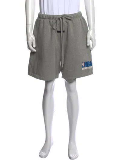 Pre-owned Essentials Graphic Print Jogger Shorts In Grey