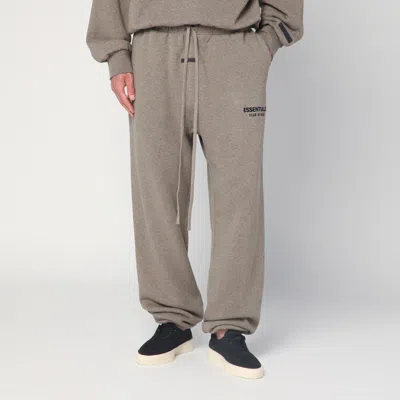 Essentials Grey Jogging Pants With Logo In Brown